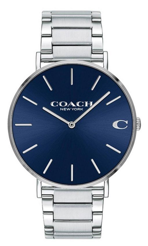 Coach Charles Blue Dial Stainless Steel Quartz 14602429 Mens Watch