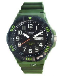 Casio Analog Army Green Resin Band Quartz MRW-210H-3A MRW210H-3 100M Mens Watch