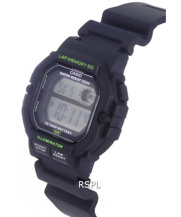 Sports Mens Digital WS1400H-1 - Casio Gear WS-1400H-1A Quartz Dial 100M ZetaWatches Watch