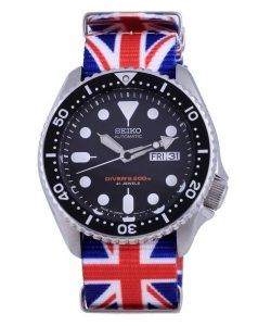 Seiko Automatic Divers Japan Made Polyester SKX007J1-var-NATO28 200M Mens Watch