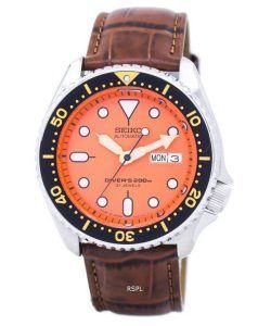 Seiko Automatic Diver's Ratio Brown Leather SKX011J1-LS7 200M Men's Watch