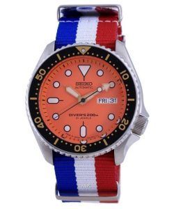 Seiko Automatic Divers Japan Made Polyester SKX011J1-var-NATO25 200M Mens Watch