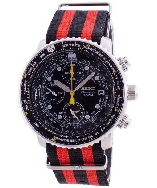 Seiko Pilot's Flight SNA411P1-VAR-NATO3 Quartz Chronograph 200M Men's Watch