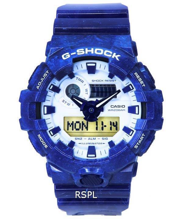 Casio G-Shock Porcelain Analog Digital Quartz GA-700BWP-2A GA700BWP-2 200M Men's -