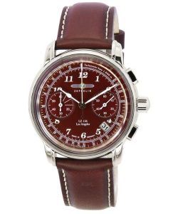 Zeppelin LZ126 Los Angeles Chronograph Burgundy Dial Quartz 76146 Men's Watch