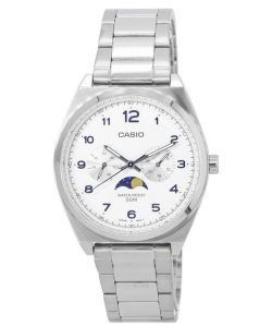 Casio Standard Analog Moon Phase White Dial Quartz MTP-M300D-7A MTPM300D-7 Men's Watch