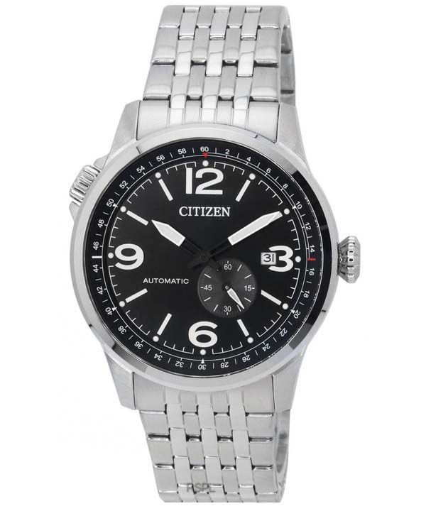 Citizen Pilot Stainless Steel Black Dial Automatic NJ0140-84E 100M Men's  Watch