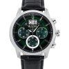 Bulova Sutton Classic Chronograph Leather Strap Green Dial Quartz 96B310 Mens Watch