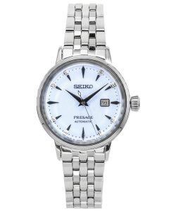 Seiko Presage Cocktail Time Skydiving Diamond Accents Blue Dial Automatic SRE007J1 Womens Watch