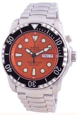 Ratio FreeDiver Helium-Safe 1000M Sapphire Automatic 1068HA96-34VA-ORG Men's Watch