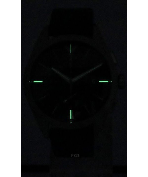 - Black AR11542 Claudio Strap Leather Mens Armani Watch Dial Chronograph Quartz Emporio ZetaWatches Black