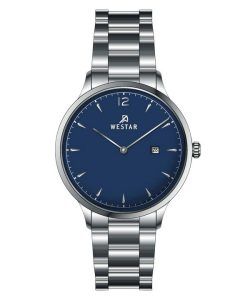 Westar Profile Stainless Steel Blue Dial Quartz 40218STN104 Womens Watch