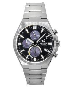 Casio Edifice Analog Chronograph Stainless Steel Black Dial Solar EQS-950D-1A 100M Men's Watch