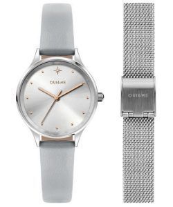 Oui & Me Bichette Silver Dial Leather Strap Quartz ME010168 Women's Watch