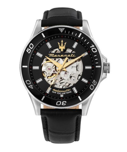 Maserati Sfida 2024 Year Of The Dragon Limited Edition Black Skeleton Dial Automatic R8821140003 100M Mens Watch