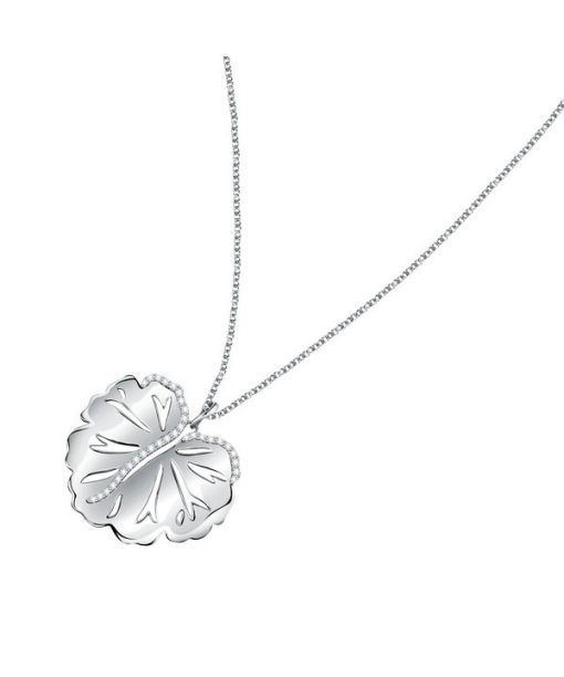 Morellato Ninfea Silver Necklace With Foglia Pendant SAUE01 For Women