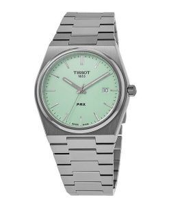 Tissot T-Classic PRX Stainless Steel Light Green Dial Quartz T137.410.11.091.01 100M Unisex Watch