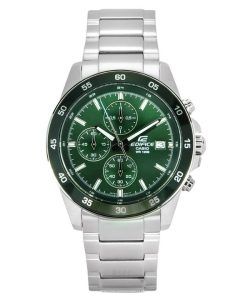 Casio Edifice Analog Standard Chronograph Stainless Steel Green Dial Quartz EFR-526D-3A 100M Men's Watch