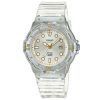 Casio POP Analog Resin Strap Silver Dial Translucent Quartz LRW-200HS-7EV 100M Women's Watch