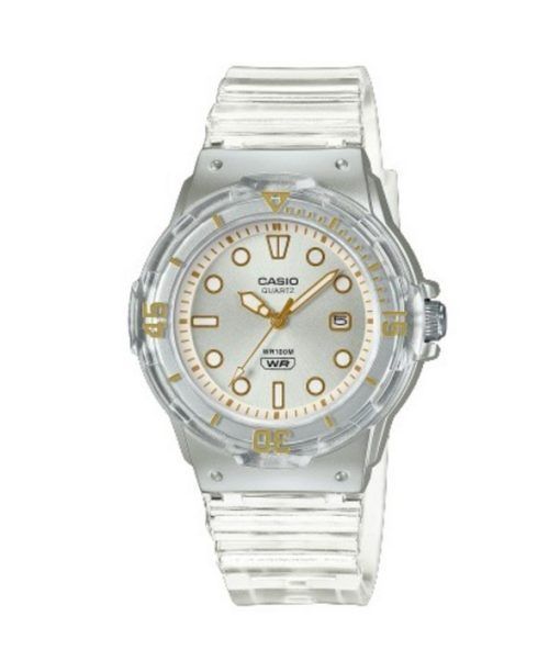 Casio POP Analog Resin Strap Silver Dial Translucent Quartz LRW-200HS-7EV 100M Women's Watch