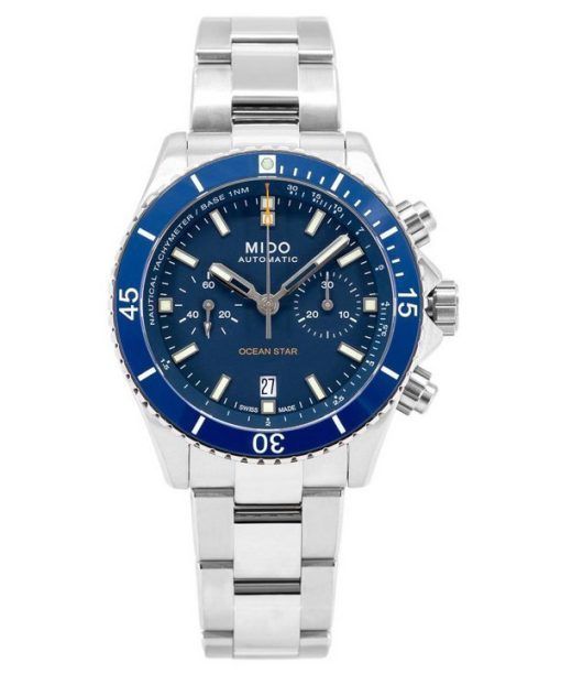 Mido Ocean Star Chronograph Titanium Blue Dial Automatic Diver's M026.627.44.041.00 200M Men's Watch