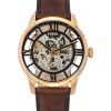 Fossil Townsman Leather Strap Brown Skeleton Dial Automatic ME3259 Men's Watch