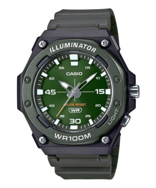 Casio Standard Analog Resin Strap Green Dial Quartz MW-620H-3AV 100M Men's Watch