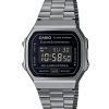 Casio Vintage Digital Stainless Steel Bracelet Black Dial Quartz A168WGG-1B Unisex Watch