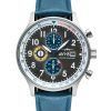 AVI-8 Hawker Hurricane Classic Chronograph Pennant Blue Leather Strap Grey Dial AV-4011-0F Men's Watch