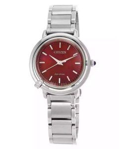 Citizen L Eco-Drive Stainless Steel Red Dial EM1090-78X Women's Watch