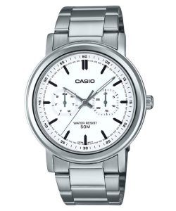 Casio Standard Analog Stainless Steel White Dial Quartz MTP-E335D-7EV Men's Watch