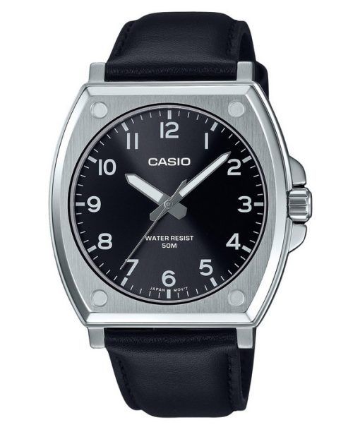 Casio Standard Analog Leather Strap Black Dial Quartz MTP-E730L-1AV Men's Watch