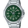 Casio Standard Analog Stainless Steel Green Dial Solar MTP-RS100D-3AV Men's Watch