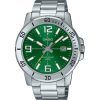 Casio Standard Analog Stainless Steel Green Dial Quartz MTP-VD01D-3BV Men's Watch