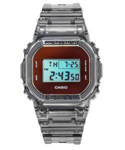 Casio G-Shock Digital Grey Translucent Resin Strap Quartz DW-5600TLS-8 200M Men's Watch