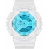 Casio G-Shock Analog Digital White Resin Strap Multicolor Dial Quartz GA-110TL-7A 200M Men's Watch