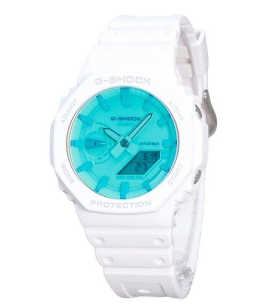 Casio G-Shock Analog Digital White Resin Strap Multicolor Dial Quartz GA-2100TL-7A 200M Men's Watch