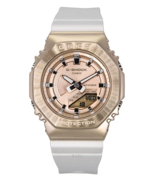 Casio G-Shock Analog Digital Bio-Based Resin Strap Rose Gold Dial Quartz GM-S2100CW-7A 200M Women's Watch