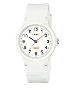 Casio Pop Analog White Bio Based Resin Strap White Dial Quartz LQ-24B-7B Women's Watch