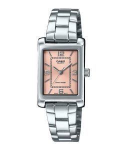 Casio Standard Analog Stainless Steel Pink Dial Quartz LTP-1234DD-4A Women's Watch