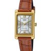 Casio Standard Analog Brown Leather Strap Silver Dial Quartz LTP-1234GLL-7A Women's Watch