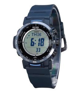 Casio ProTrek Climber Line Digital Blue Bio Based Resin Tough Solar PRW-35Y-2 100M Men's Watch