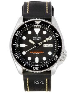 Seiko Automatic Diver's Ratio Black Leather SKX007J1-LS2 200M Men's Watch