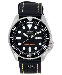 Seiko Automatic Diver's Ratio Black Leather SKX007K1-LS2 200M Men's Watch