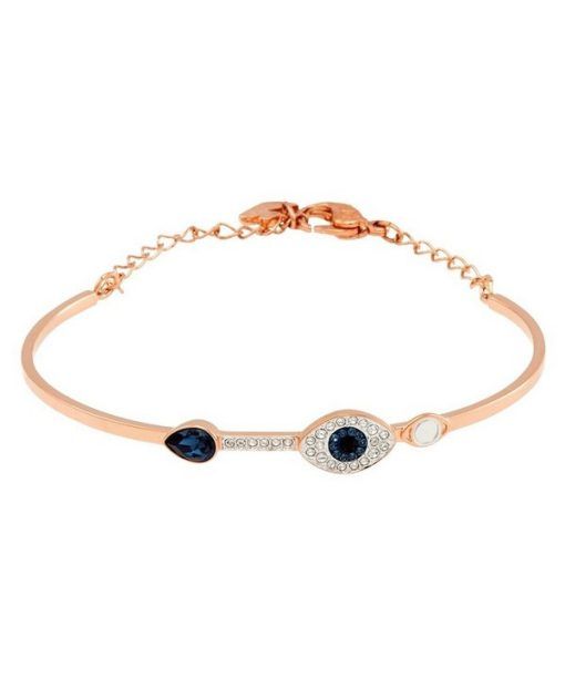 Swarovski Symbolica Blue Evil Eye Mixed Metal Finish Bangle 5171991 For Women