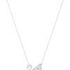 Swarovski Swan White Rhodium Necklace 5514421 For Women