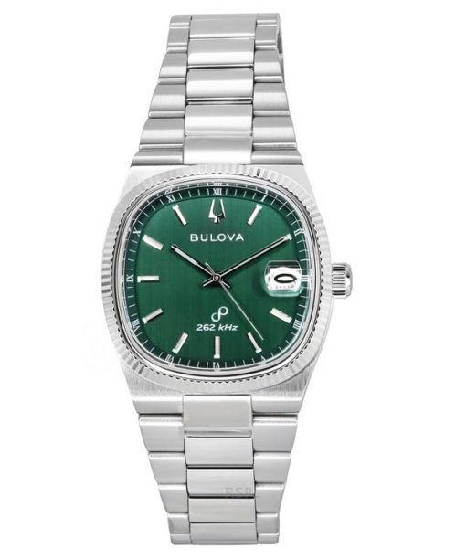 Bulova Classic Super Seville 262kHz Precisionist Stainless Steel Green Dial Quartz 96B439 Men's Watch