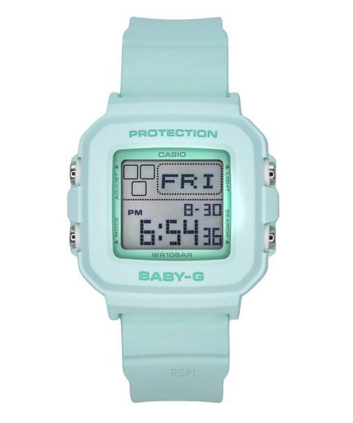 Casio Baby-G Digital Resin Strap Mint Green Dial Quartz BGD-10-3 100M Women's Watch