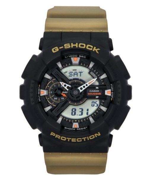 Casio G-Shock Analog Digital Resin Strap Black Dial Quartz GA-110TU-1A5 200M Men's Watch