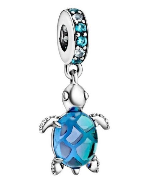 Pandora Murano Glass Sea Turtle Dangle Charm 798939C01 For Women